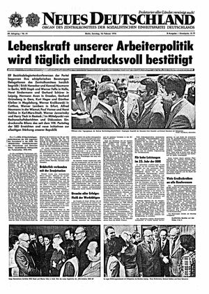 Neues Deutschland Online-Archiv vom 10.02.1974