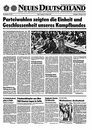Neues Deutschland Online-Archiv vom 17.02.1974