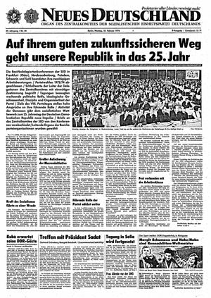 Neues Deutschland Online-Archiv vom 18.02.1974