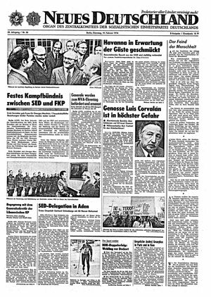 Neues Deutschland Online-Archiv vom 19.02.1974