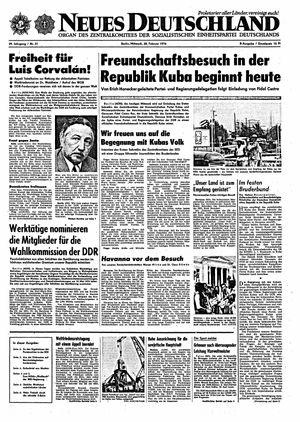 Neues Deutschland Online-Archiv vom 20.02.1974