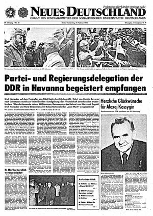 Neues Deutschland Online-Archiv vom 21.02.1974