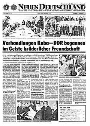 Neues Deutschland Online-Archiv vom 22.02.1974