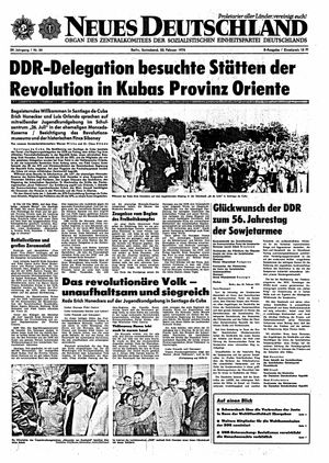 Neues Deutschland Online-Archiv vom 23.02.1974
