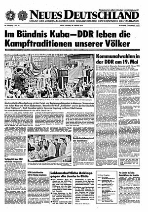 Neues Deutschland Online-Archiv vom 26.02.1974
