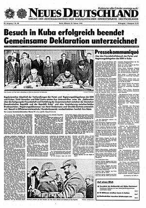 Neues Deutschland Online-Archiv vom 27.02.1974