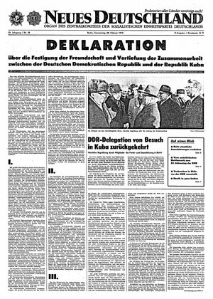 Neues Deutschland Online-Archiv vom 28.02.1974