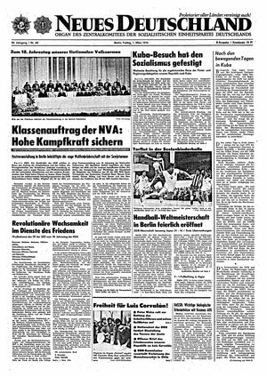 Neues Deutschland Online-Archiv vom 01.03.1974