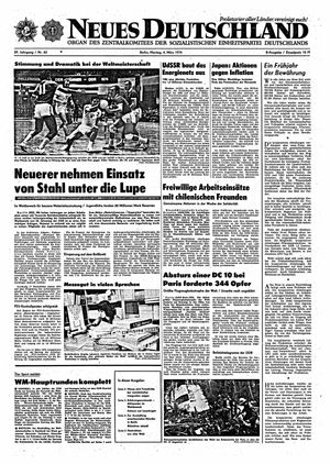 Neues Deutschland Online-Archiv vom 04.03.1974