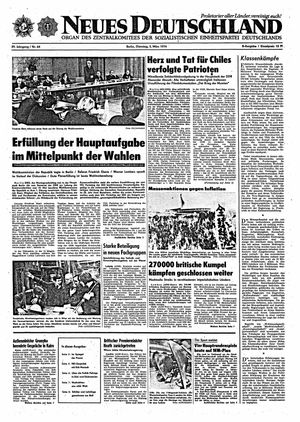 Neues Deutschland Online-Archiv vom 05.03.1974