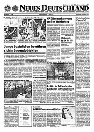 Neues Deutschland Online-Archiv vom 07.03.1974
