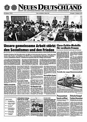 Neues Deutschland Online-Archiv vom 09.03.1974