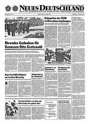 Neues Deutschland Online-Archiv vom 12.03.1974