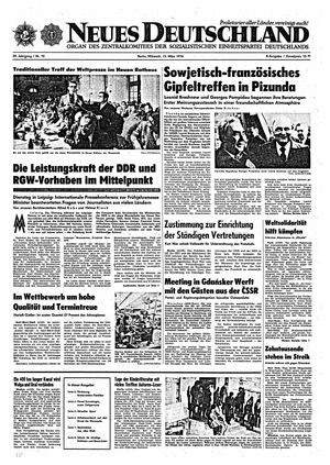 Neues Deutschland Online-Archiv vom 13.03.1974