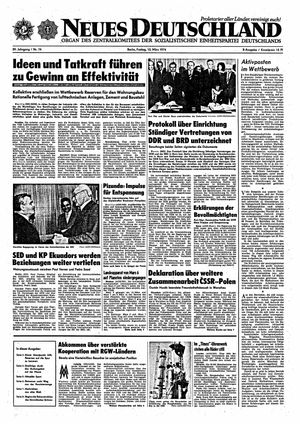 Neues Deutschland Online-Archiv vom 15.03.1974