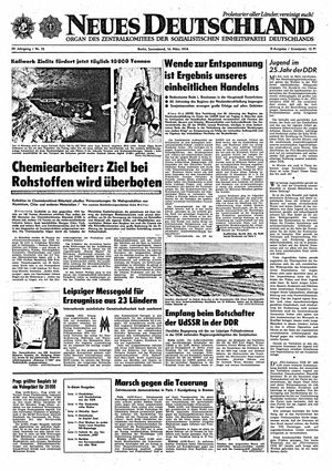 Neues Deutschland Online-Archiv vom 16.03.1974