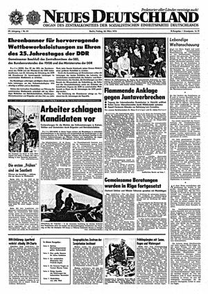 Neues Deutschland Online-Archiv on Mar 22, 1974
