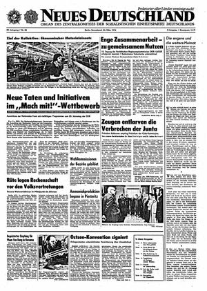 Neues Deutschland Online-Archiv vom 23.03.1974