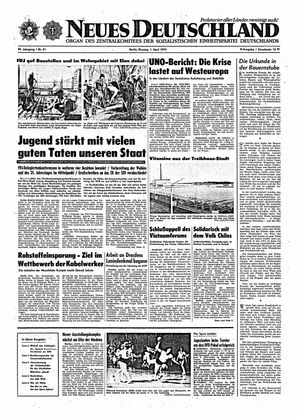 Neues Deutschland Online-Archiv vom 01.04.1974