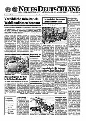 Neues Deutschland Online-Archiv vom 02.04.1974