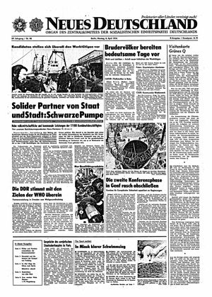 Neues Deutschland Online-Archiv vom 08.04.1974