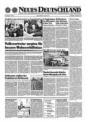Neues Deutschland Online-Archiv vom 10.04.1974