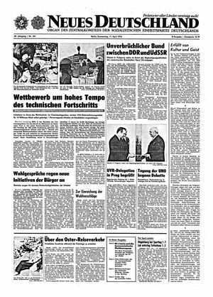 Neues Deutschland Online-Archiv vom 11.04.1974