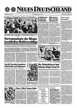 Neues Deutschland Online-Archiv vom 15.04.1974