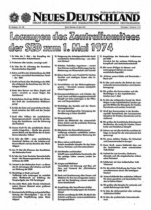 Neues Deutschland Online-Archiv vom 16.04.1974
