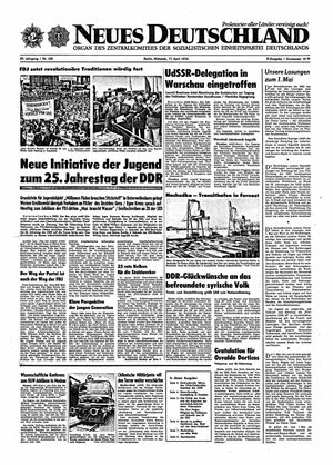 Neues Deutschland Online-Archiv on Apr 17, 1974