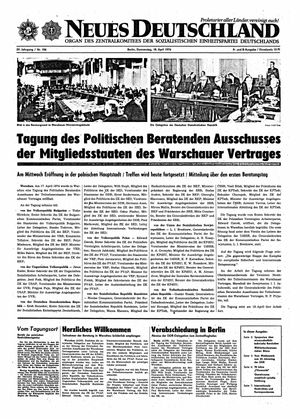 Neues Deutschland Online-Archiv vom 18.04.1974