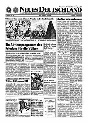 Neues Deutschland Online-Archiv vom 21.04.1974