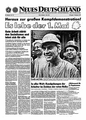 Neues Deutschland Online-Archiv vom 01.05.1974