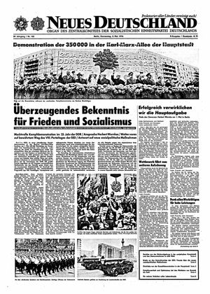 Neues Deutschland Online-Archiv vom 02.05.1974