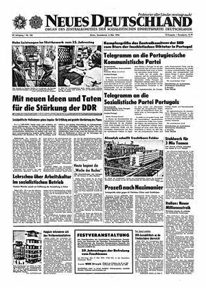 Neues Deutschland Online-Archiv vom 04.05.1974