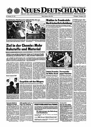 Neues Deutschland Online-Archiv vom 06.05.1974