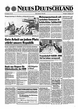 Neues Deutschland Online-Archiv vom 07.05.1974