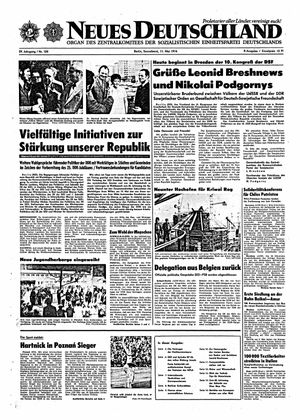 Neues Deutschland Online-Archiv vom 11.05.1974