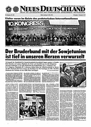 Neues Deutschland Online-Archiv vom 12.05.1974