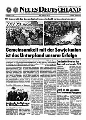Neues Deutschland Online-Archiv vom 13.05.1974