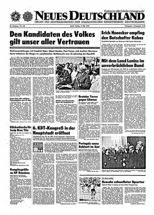 Neues Deutschland Online-Archiv vom 17.05.1974