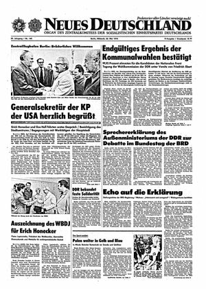 Neues Deutschland Online-Archiv vom 22.05.1974