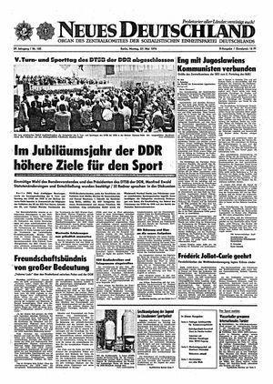 Neues Deutschland Online-Archiv vom 27.05.1974