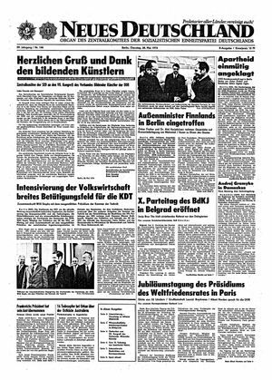 Neues Deutschland Online-Archiv vom 28.05.1974