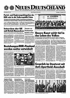 Neues Deutschland Online-Archiv vom 29.05.1974