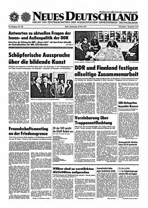 Neues Deutschland Online-Archiv vom 30.05.1974