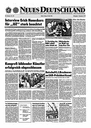 Neues Deutschland Online-Archiv vom 31.05.1974