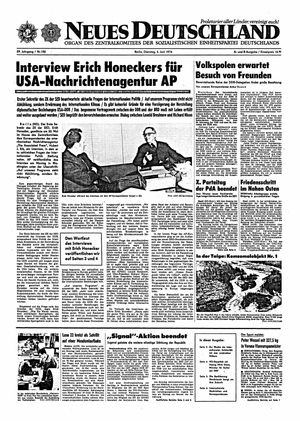 Neues Deutschland Online-Archiv vom 04.06.1974