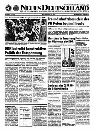 Neues Deutschland Online-Archiv vom 05.06.1974