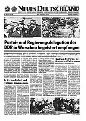 Neues Deutschland Online-Archiv vom 06.06.1974